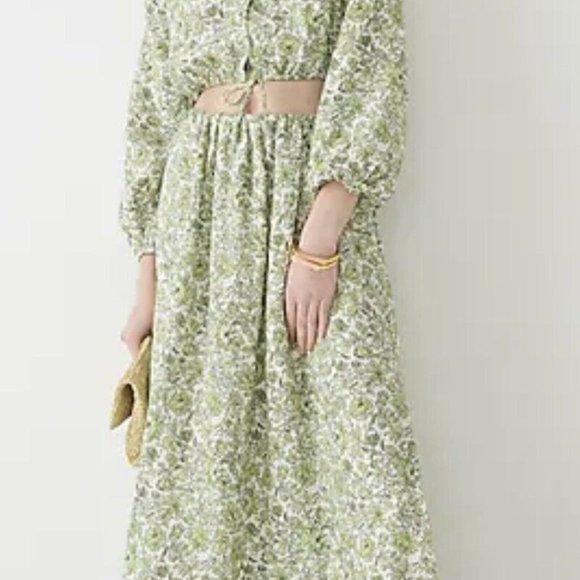 J. Crew Green Floral Maxi Skirt - Picture 6 of 10